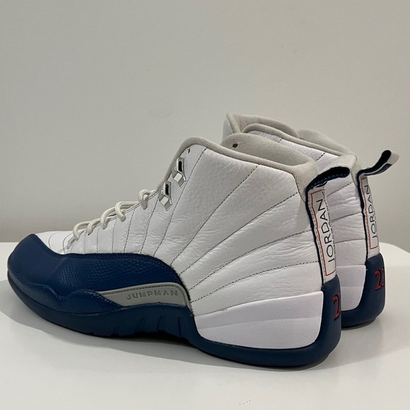 Nike Air Jordan Retro XII 12 White French Blue Metallic SIlver mens size 13 - Picture 1 of 16